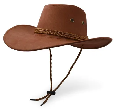 Immagine prodotto di Cappello da cowboy, cappello da sole, ecopelle, pelle scamosciata, marrone, taglia unica