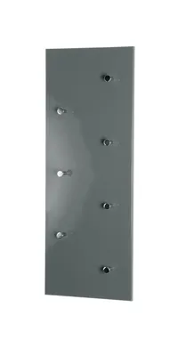Produktbild von HAKU Wandgarderobe chrom, grau - MDF, Metall, B/H/T: 80x30x6 cm