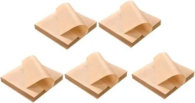 Produktbild von Lebensmittelverpackungspapier - 500 Blatt - Fettfaserpapier - Frittierpapier - Perkamentpapier - Kraftpapier