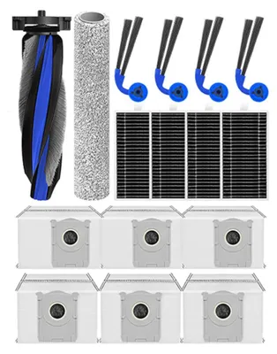 Zdjęcie produktu dla INF Zestaw akcesoriów zamiennych do robota odkurzającego – kompatybilny z Ecovacs Deebot T90 Pro, szczotki główne, szczotki boczne, filtry HEPA, worki na kurz