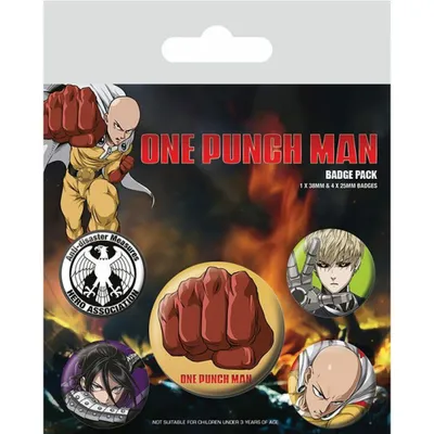 Image de Przypinki "One Punch Man" 5 sztuk - Zestaw oficjalnych pinów