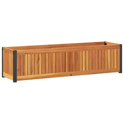 Produktbild von Pflanzkübel 110x30x27,5 cm Massivholz Akazie und Stahl