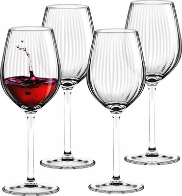Zdjęcie produktu dla Zestaw kieliszków do czerwonego wina Plisse 500ml 4 szt