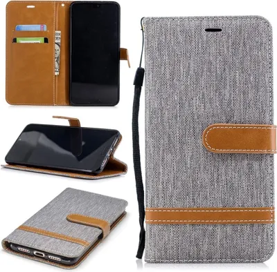 Produktbild von Huawei P20 Pro Handy Hülle Schutz-Tasche Case Cover Kartenfach Etuis Wallet Grau