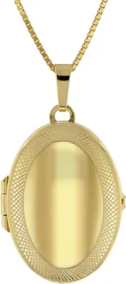 Produktbild von trendor 41174 Medaillon mit Halskette Gold auf Silber 925, 45 cm