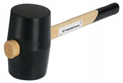 Produktbild von Vorstahl Gummihammer Schlägel Holzgriff 900g schwarz