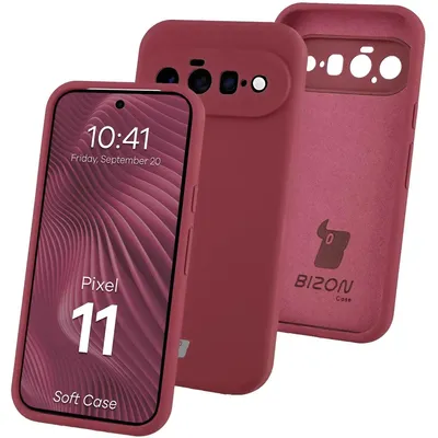 Produktbild von Silikon Handyhülle für Google Pixel 11, Bizon Soft Case, Pflaumenfarbe