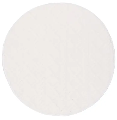 Produktbild von Weicher Badezimmer Teppich Style mit Pullover Muster - rund - 67cm Cremefarben