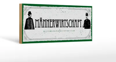 Produktbild von Holzschild Spruch 27x10cm Männerwirtschaft Dekoration