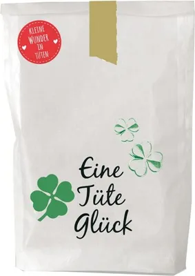 Produktbild von Wunderle 63016, Überraschungsbeutel, Mehrfarbig, Rechteck, - Spruchkarte Glück - Kleeblatt Schlüsselanhänger - Konfetti