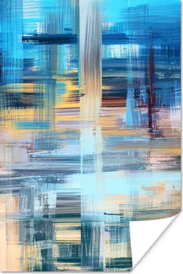 Produktbild von MuchoWow® Poster Ölfarbe - Abstrakt - Malerei 60x90 cm - Wanddekoration