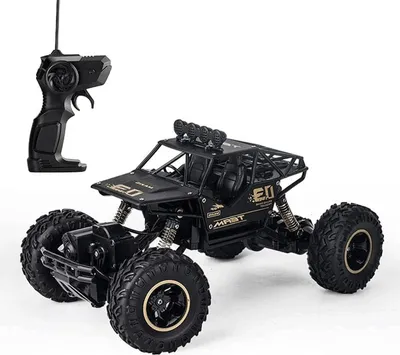 Produktbild von MODFU Ferngesteuerte Autos, Das ultimative RC Geländefahrzeug – Schwarzes 4WD Offroad Auto, Metall, perfekt als Geschenk für Kinder & RC-Fans