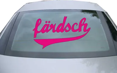 Produktbild von Indigos UG - Aufkleber Heckscheibe & Motorklappe DE2704 - pink - 600x343 mm - Faerdsch - DDR - Ossi - Auto Scheiben Fenster Heckklappe Tuning Racing JDM - Die cut