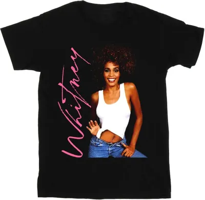 Immagine prodotto di Whitney Houston - Maglietta "Whitney" da uomo BI48959 (L) (Nero)