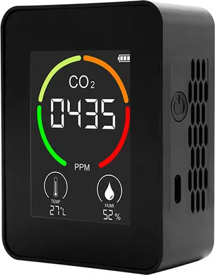 Image de Détecteur de CO2 portable pour l'intérieur Thermohygromètre multifonctionnel Détecteur d'air numérique pour la maison Analyseur de qualité de l'air intelligent Moniteur de pollution de l'air pour la maison