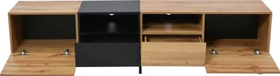 Produktbild von Merax TV-Lowboard Wildeiche TV-Schrank mit vier Schubkästen, Fernsehtisch Lowboard aus Holz, Vintage Industrial, 190cm breit
