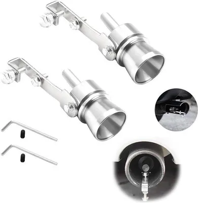 Image de Silencieux d'échappement en aluminium, modèle universel, lot de 2