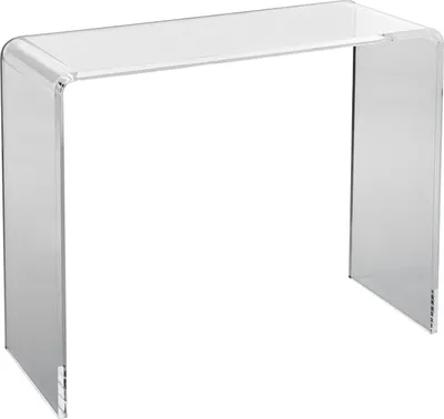 Produktbild von U-förmiger Beistelltisch 964 x 381 x 740 mm, U-förmiger Acryltisch Beistelltisch, Transparenter Couchtisch für Getränke, Essen, Snacks, Verwendet im Wohnzimmer, Schlafzimmer, Arbeitszimmer usw.