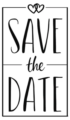Obrázek produktu pro nárazník "Save the date", 5 x 8 cm