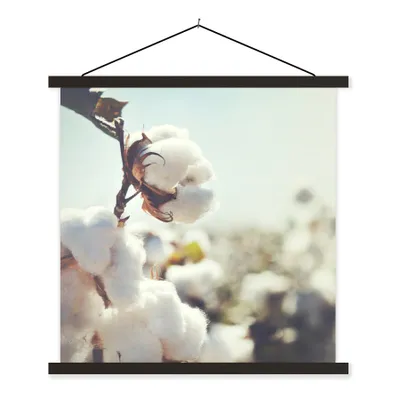 Produktbild von MuchoWow® Textilposter Pflanzen - Blume - Zweig - Natur 120x120 cm mit schwarzem Rahmen - Aufhängungsset