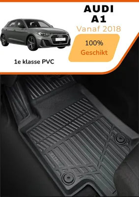 Produktbild von Audi A1 2018–heute – Premium Carbonlook Fußmatten – Hochwertiges TPE – Allwetter-Schutz – Erhöhte Ränder – Rutschfest