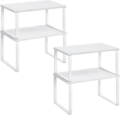 Immagine prodotto di Portaspezie - Set da 4 pezzi - Espandibile e impilabile - Organizzatore per la cucina - Metallo e legno