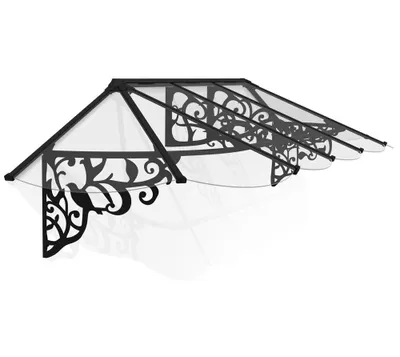 Produktbild von Palram - Canopia Vordach Lily 3154 schwarz 88x319 cm