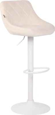 Produktbild von Barhocker HLO-CP268 Samt weiß  creme