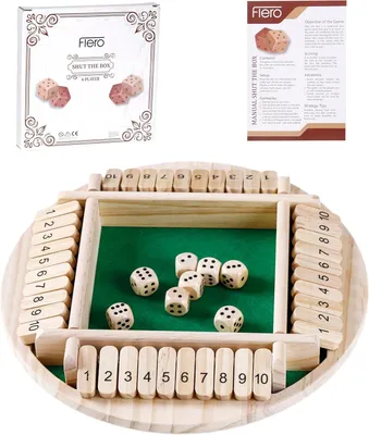 Zdjęcie produktu dla Gra planszowa "Shut The Box", strategiczna, dla 4 graczy, edukacyjna gra rodzinna