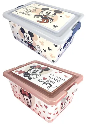 Produktbild von Spielzeugkiste Mickey Mouse Minnie Mouse Stapelbox Aufbewahrungsbox