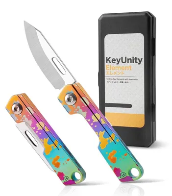Produktbild von Klappmesser Leicht Titangriff Kompakt EDC 73mm Farbspritzer