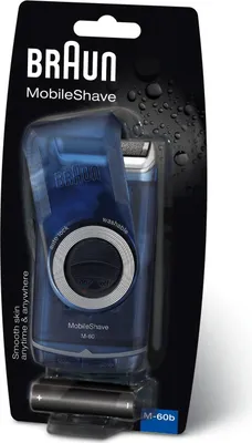 Immagine prodotto di Braun MobileShave M-60b Rasoio Blu, Trasparente rasoio elettrico