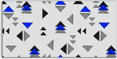 Produktbild von Coloray Canvas 140x70  Wandbild Leinwand Bilder Wand Bild Handgezeichnete Dreiecke