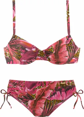 Produktbild von LASCANA Bügel-Bikini pink-bedruckt Größe 36 Cup D