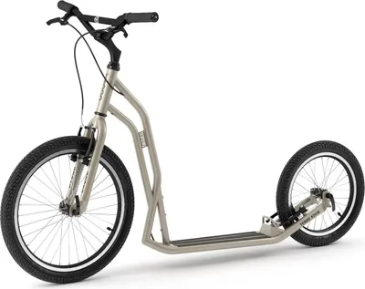 Produktbild von Yedoo S2016 Roller Scooter Tretroller - für Erwachsene und Teenager, bis 150 kg, mit Luftreifen 20/16 und verstellbarem Lenker Silbergold