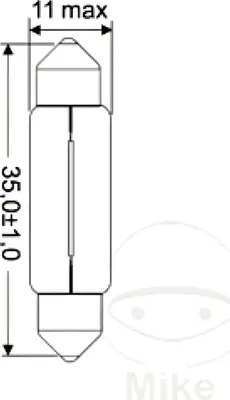 Immagine prodotto di Lampadina JMP 6V5W 11x35mm