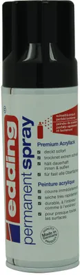 Produktbild von edding 5200 Permanent Spray - tiefschwarz glänzend - 200 ml - Acryllack zum Lackieren und Dekorieren von Glas, Metall, Holz, Keramik, Kunststoff, Leinwand - Lackspray, Acrylspray, Farbspray