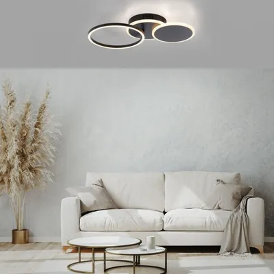 Immagine prodotto di Lampada da soffitto a LED SEVENT 25,5 W 3000 K 1100 lm, metallo nero, dimensioni: 8,2 x 50 x 33,4 cm, IP20, Leuchten Direkt