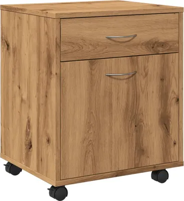 Obrázek produktu pro Skříňka na kolečkách dub artisan 45x38x54 cm kompozitní dřevo