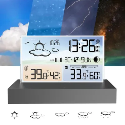 Obrázek produktu pro Meteostanice Bezdrátový vnitřní a venkovní teploměr s atomovými hodinami