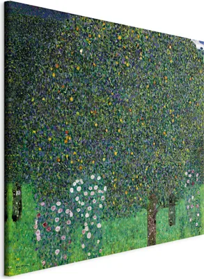 Produktbild von Italienischer Leinwand Leinwandbild - Roses Among the Trees 80x80 cm Reproduktionen l-G-10162-b-a