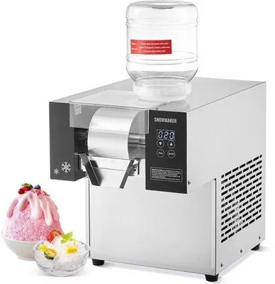 Obrázek produktu pro Stroj na výrobu ledu - kapacita 80 kg za 24 hodin - výkon 660 W - nerezová ocel - výrobník sněhově bílého ledu pro gastronomii