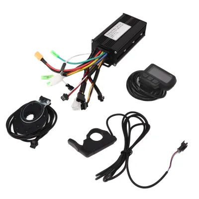 Zdjęcie produktu dla Zestaw sterownika silnika roweru elektrycznego, zestaw sterownika silnika bezszczotkowego, sterownik silnika elektrycznego, sterownik silnika sinusoidalnego, wyświetlacz LCD sterownika bezszczotkowego, przepustnica kciuka sterownika silnika