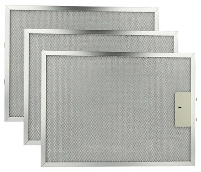Produktbild von vhbw 3x Filter Metallfettfilter kompatibel mit AEG DUB 1620 M 94215056300, DUB 1611 M 94215069800 Dunstabzugshaube - 38 x 28,3 x 0,9 cm, Metall