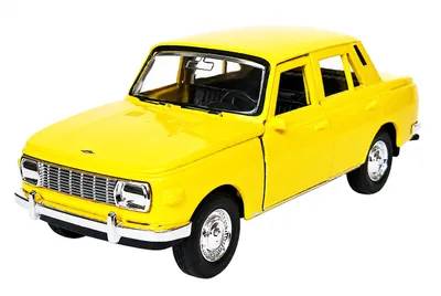 Produktbild von WARTBURG 353 Modellauto 11,7cm aus Metall Modell Auto Spielzeugauto WELLY 31 Kinder Spielzeug Geschenk (Gelb)
