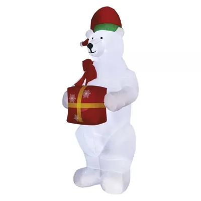 Obrázok produktu pre EMOS LED ľadový medveď s vianočným darčekom nafukovacie 240cm DCFC15