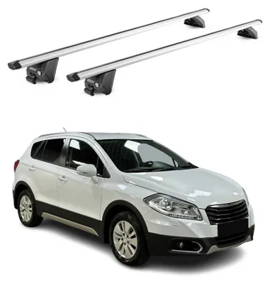 Obrázok produktu pre Strešný nosič Základný nosič pre Suzuki SX4 S-Cross mk2 2013-21 100 kg hliník ABE sivý 2 diely, Obrázok generovaný UI