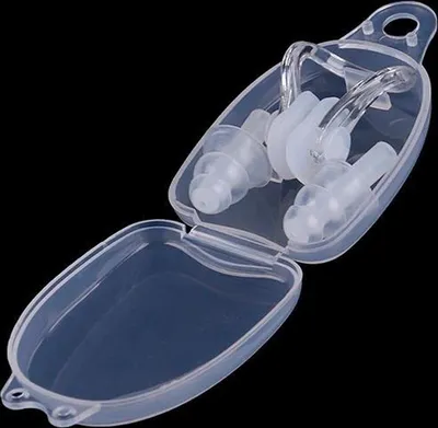 Produktbild von CHPN – Nasenklammer zum Schwimmen mit Ohrstöpseln – Nasenklammer zum Schwimmen – Schwimm-Ohrstöpsel – Wasser in den Ohren – Wasser in der Nase – Schwimmer – Schwimmzubehör