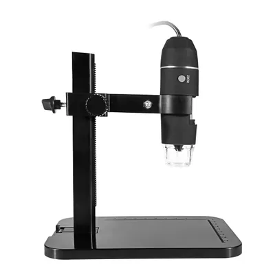 Image de Microscope numérique portable USB2.0, endoscope électronique 1000x, 8 LED, 2 millions de pixels, loupe pratique, caméra microscopique, noir