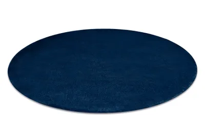 Zdjęcie produktu dla Dywan POSH koło Shaggy navy granat gruby, pluszowy, antypoślizgowy, do prania niebieski koło 80 cm